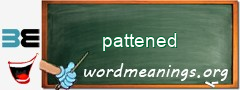 WordMeaning blackboard for pattened
